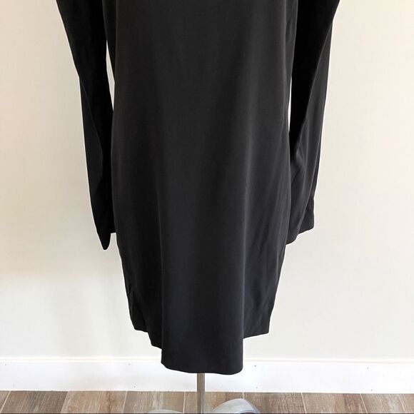 Helmut Lang Black Cold Shoulder Dress Cut Out 10 - Picture 3 of 9